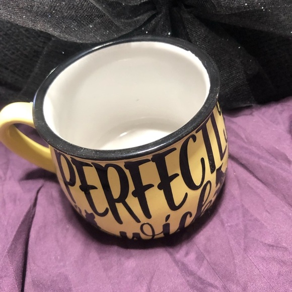 Perfectly Wicked yellow and black Mug- new- cricut vinyl by me- great gift - Picture 2 of 8